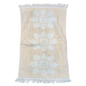 Cannon Royal Family Cotton Hand Towel Fringe Neutral Floral Snowflake Pristine
